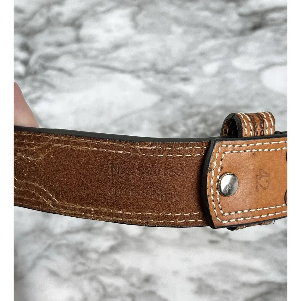 NOCONA‎ Men's Western Style Belt Basketweave Genuine Leather N24580153 Sz 42